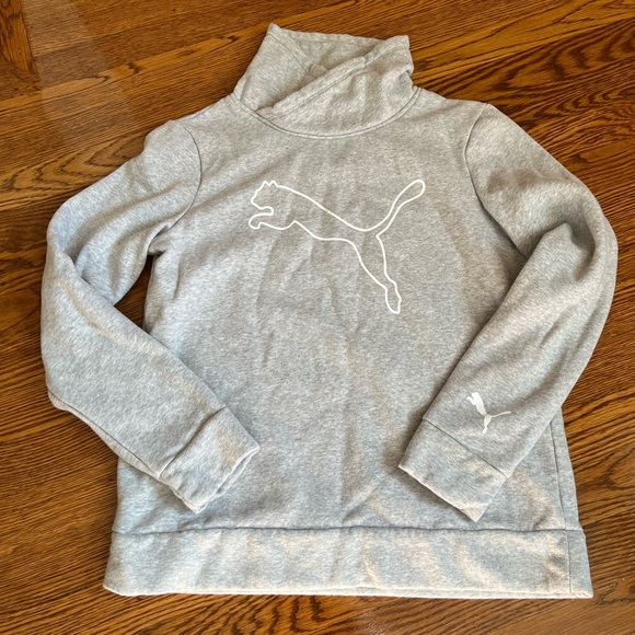 Puma High Neck Pullover Sweater/ Fleece Cotton Blend - Picture 9 of 14